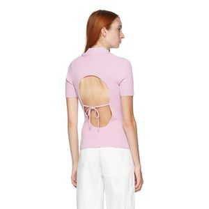 Jacquemus La Maille Pink Polo Top from SS 2020